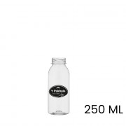 Sap & smoothie fles, bedrukt, rond, 250 ml
